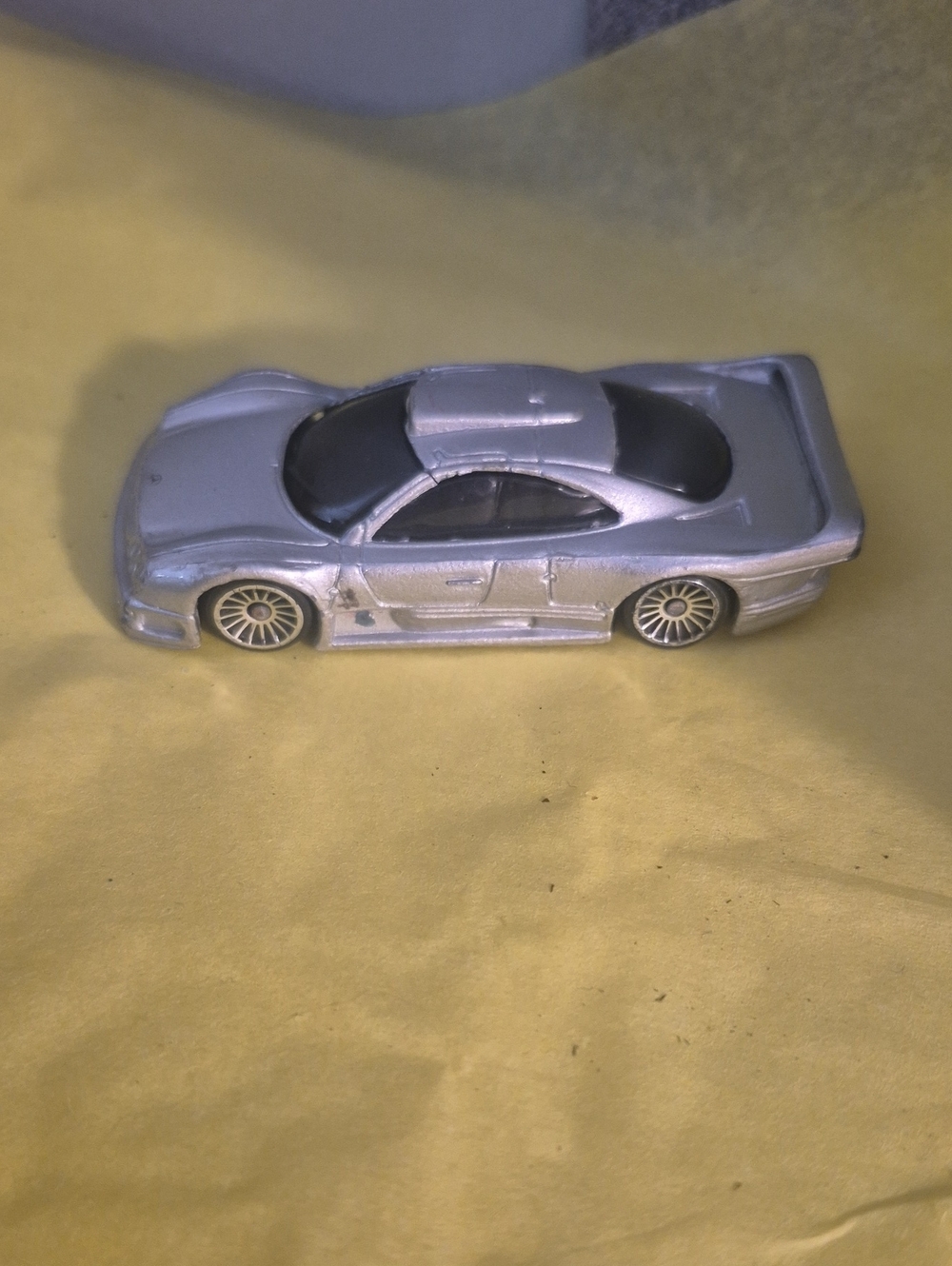 Silver Die-Cast Sports Car Toy for Kids